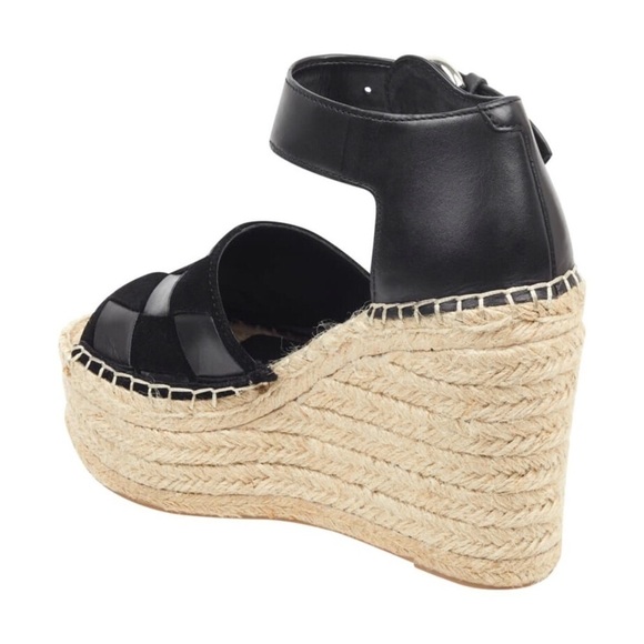 Adalla Platform Espadrille Wedge Sandal Black 10 - Picture 13 of 16